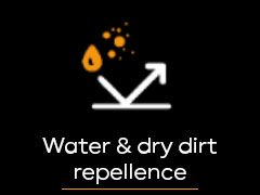 Water dry dirt repellence