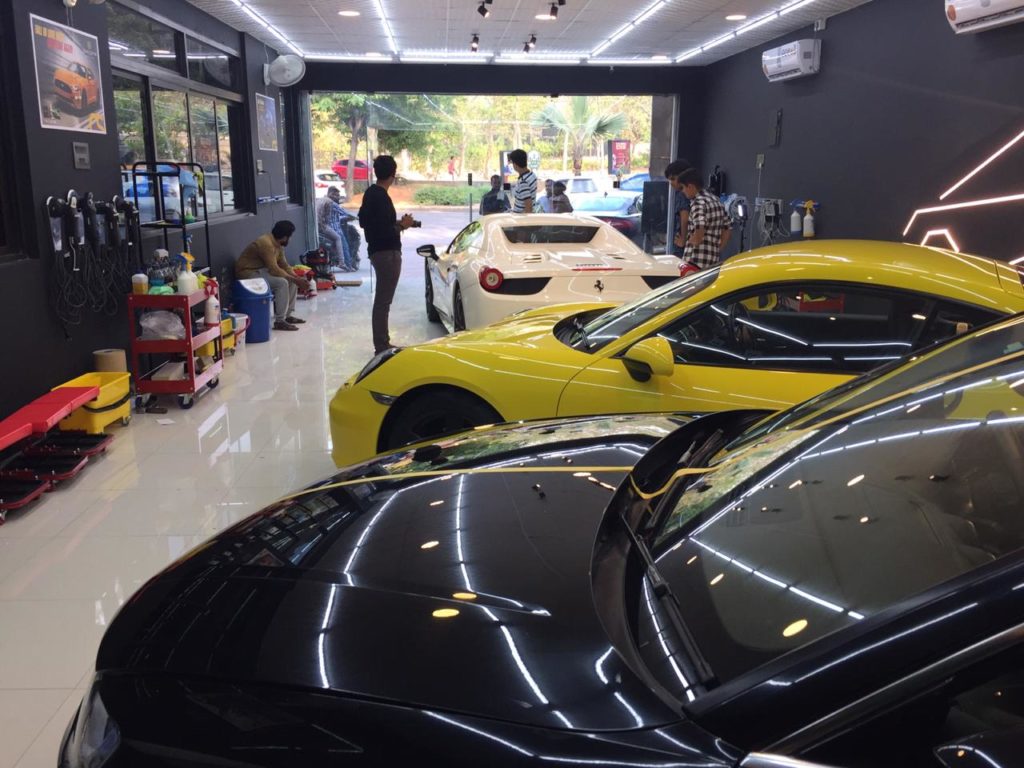 high end CarzSpa Hyderabad studio