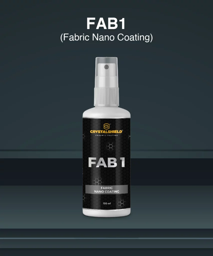 Image of a bottle of protective nano coating for car interior fabric