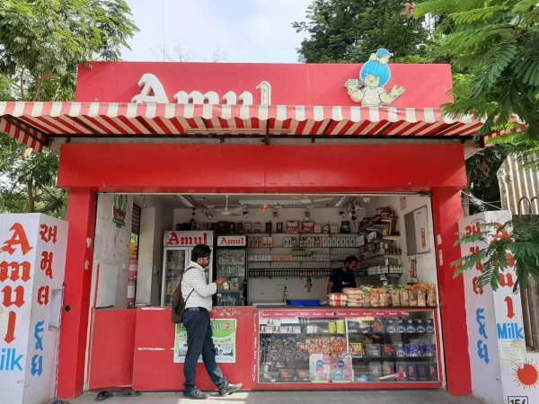 An Amul Milk outlet in India