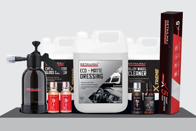 A range of Detailmax paint protection products placement