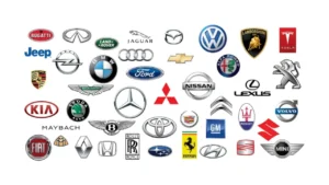 A banner showcasing all the major car brand logos