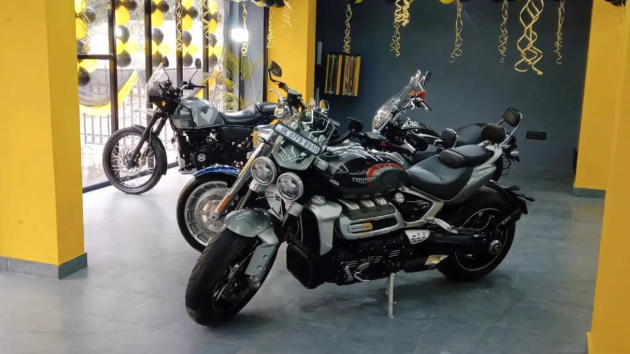 Black premium motorcycles parked inside a detailing studio