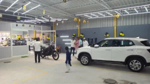 A car detailing studio on the day of the launch