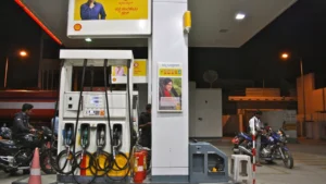 An Indian petrol pump with the dispenser