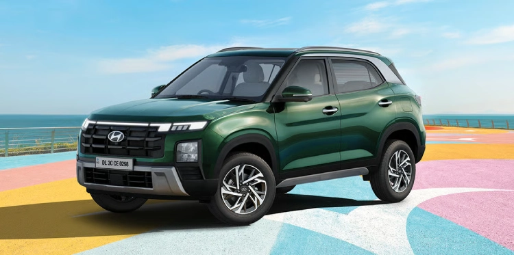 Hyundai Creta parked in an urban Indian outdoor setting